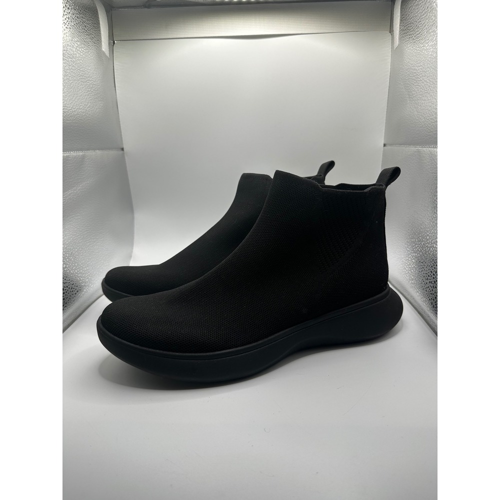 Vivaia Evermore Black Knit Ankle Boots Womens 12 EU 43 Chelsea Boots stretch